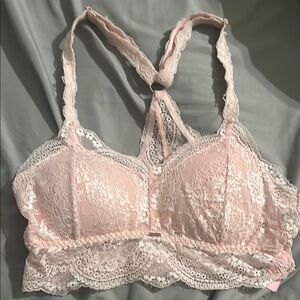 Elegant Pink Lace Bralette